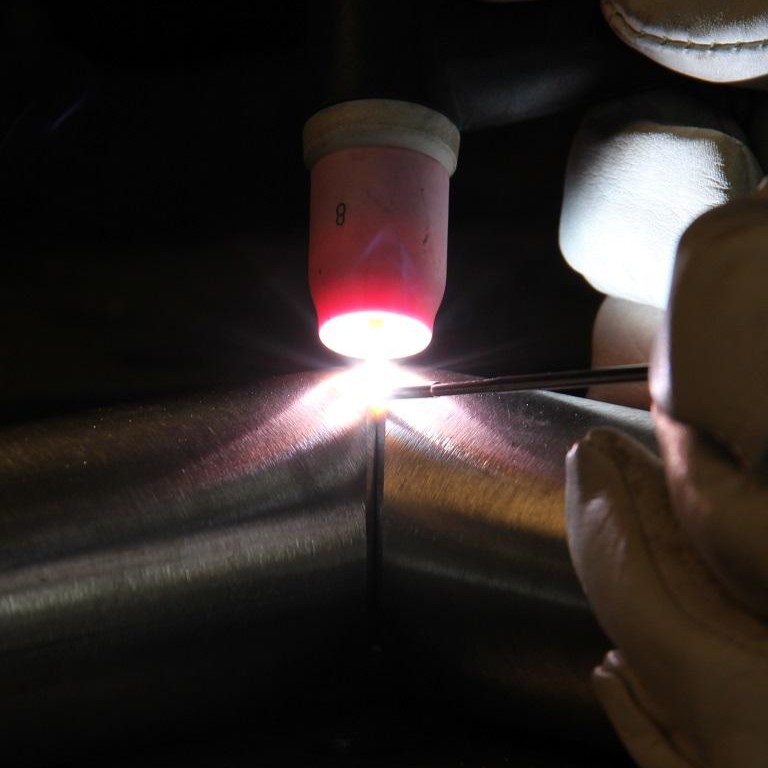 TIG welding a steel joint